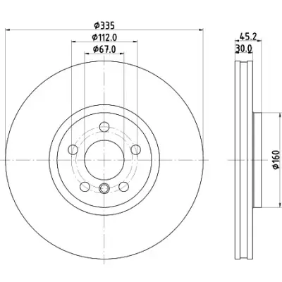 Garantía Incluida Disco de freno HELLA 8DD 355 133-111